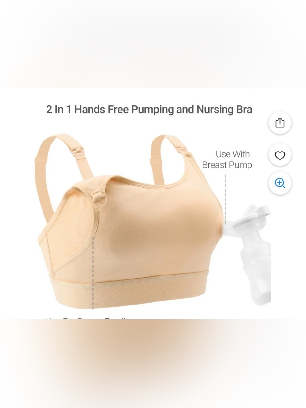 NWT Momcozy Nursing & Pumping Bra , Small